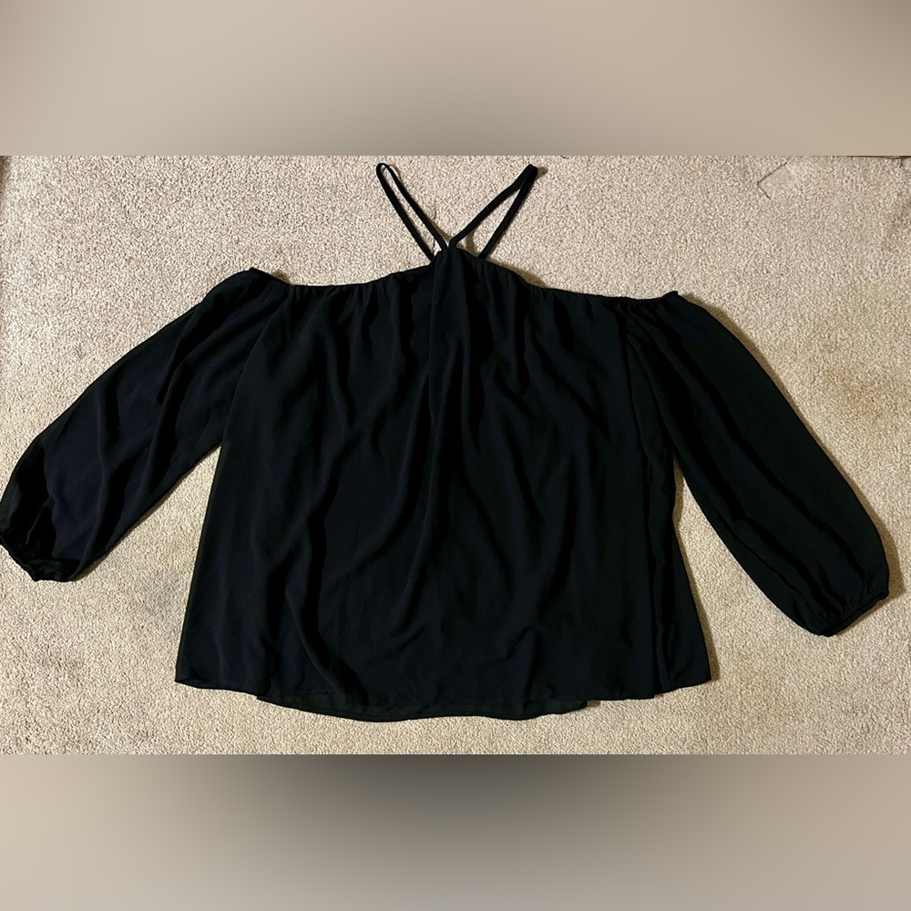 Elegant Black Off-Shoulder Women's Top